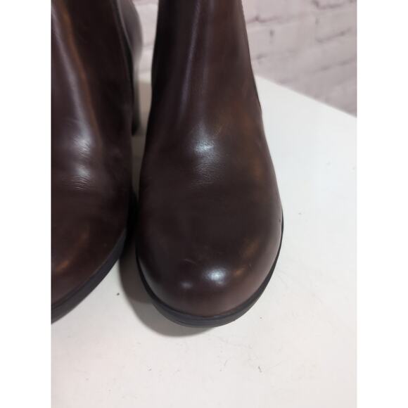 Born Alter Cognac Brown Leather Ankle Boot Women's Size 9.5 Side Zip EUC - Picture 8 of 14